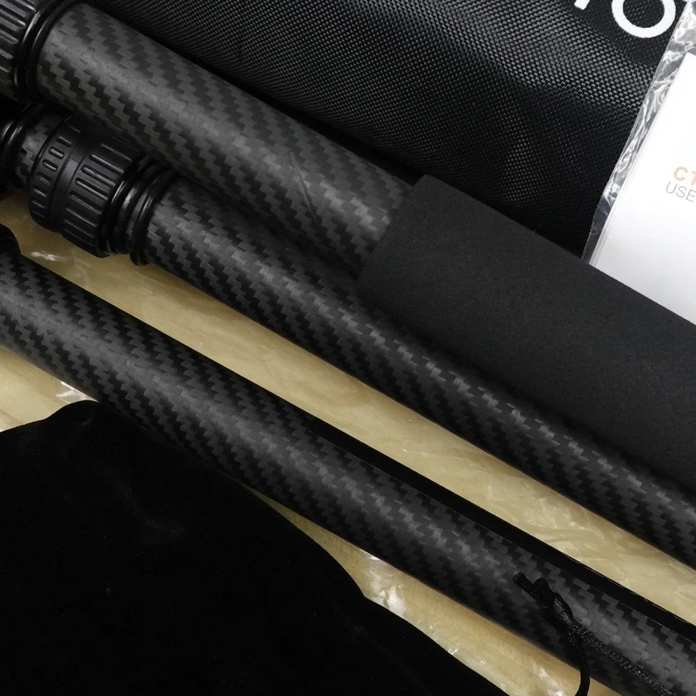Geekoto CT25Plus Carbon Fiber Tripod w/Carrying Bag Lightweight & Adjustable
